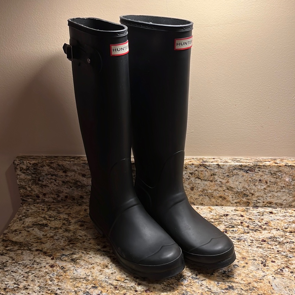 Black Matte Hunter Boots
